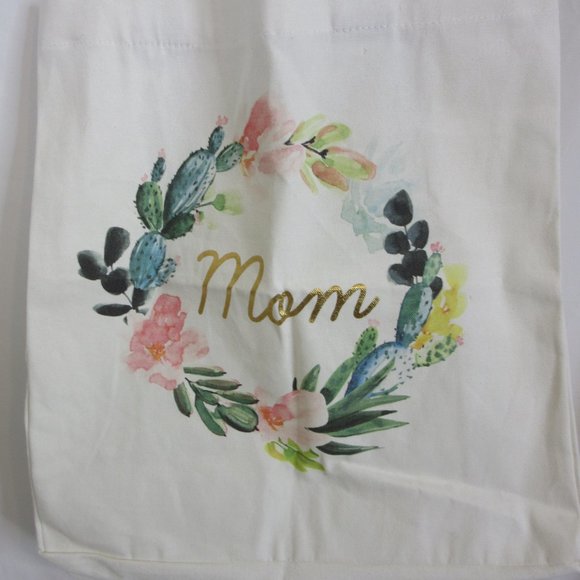 Cynthia Rowley Mom Canvas Large Tote Bag Floral Pink Purse Bag NWT - Picture 3 of 9